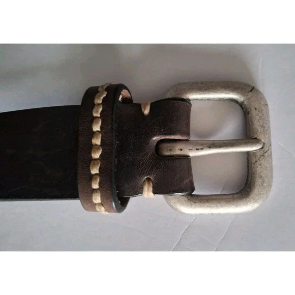 GAP Genuine Leather Belt Size 26 Brown Women's Made In USA Equestrian - Picture 6 of 9